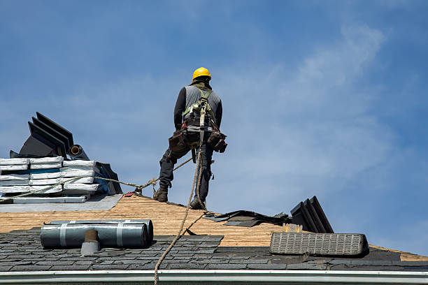 Professional Gutter Installation technician working in Solomons, MD